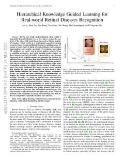 Hierarchical Knowledge Guided Learning for Real-world Retinal Diseases
  Recognition