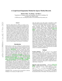 A Graph-based Imputation Method for Sparse Medical Records