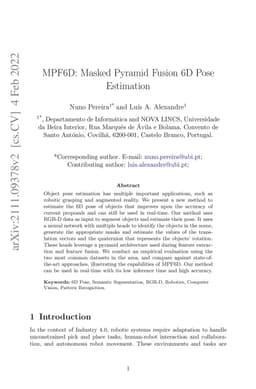 MPF6D: Masked Pyramid Fusion 6D Pose Estimation