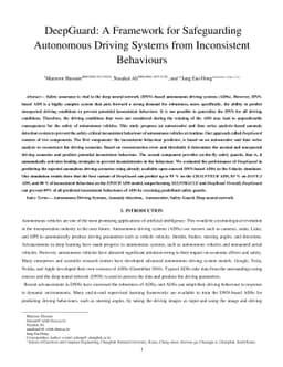 DeepGuard: A Framework for Safeguarding Autonomous Driving Systems from
  Inconsistent Behavior