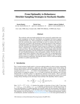 From Optimality to Robustness: Dirichlet Sampling Strategies in
  Stochastic Bandits