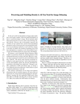 Perceiving and Modeling Density is All You Need for Image Dehazing