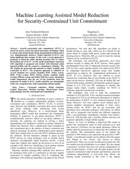 Machine Learning Assisted Approach for Security-Constrained Unit
  Commitment