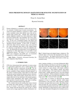 Edge-preserving Domain Adaptation for semantic segmentation of Medical
  Images