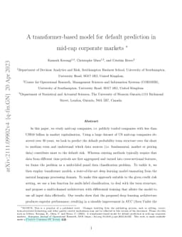 A transformer-based model for default prediction in mid-cap corporate
  markets