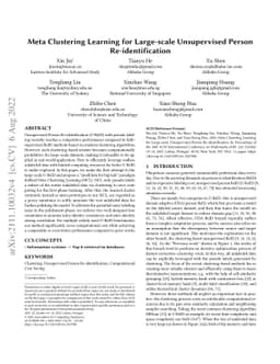 Meta Clustering Learning for Large-scale Unsupervised Person
  Re-identification