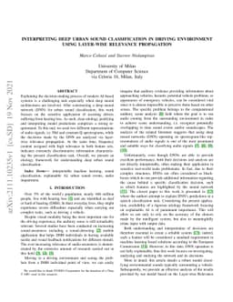 Interpreting deep urban sound classification using Layer-wise Relevance
  Propagation
