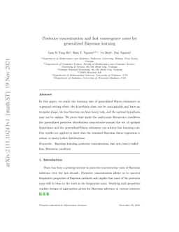 Posterior concentration and fast convergence rates for generalized
  Bayesian learning