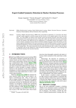 Expert-Guided Symmetry Detection in Markov Decision Processes