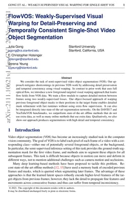 FlowVOS: Weakly-Supervised Visual Warping for Detail-Preserving and
  Temporally Consistent Single-Shot Video Object Segmentation