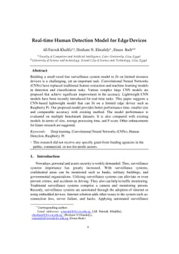 Real-time Human Detection Model for Edge Devices