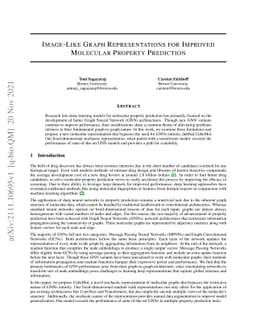 Image-Like Graph Representations for Improved Molecular Property
  Prediction