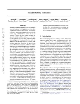 Deep Probability Estimation