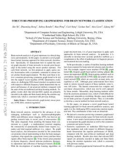 Structure-Preserving Graph Kernel for Brain Network Classification
