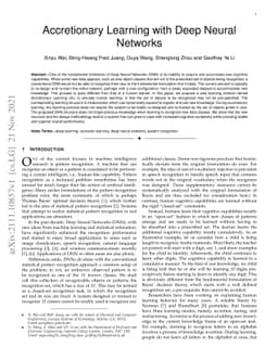 Accretionary Learning with Deep Neural Networks