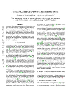 Model-Based Single Image Deep Dehazing