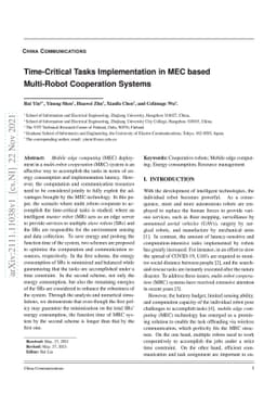 Time-Critical Tasks Implementation in MEC based Multi-Robot Cooperation
  Systems