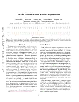 Towards Tokenized Human Dynamics Representation