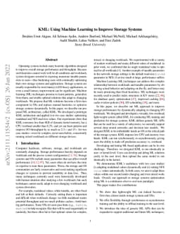 KML: Using Machine Learning to Improve Storage Systems