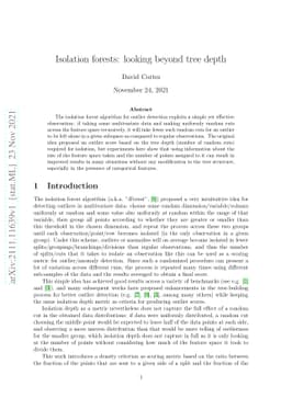 Isolation forests: looking beyond tree depth