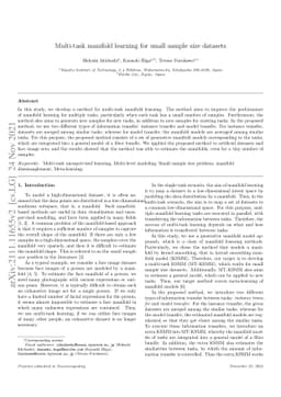 Multi-task manifold learning for small sample size datasets