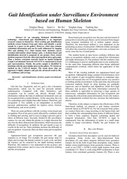 Gait Identification under Surveillance Environment based on Human
  Skeleton