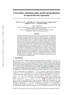 Uncertainty estimation under model misspecification in neural network
  regression