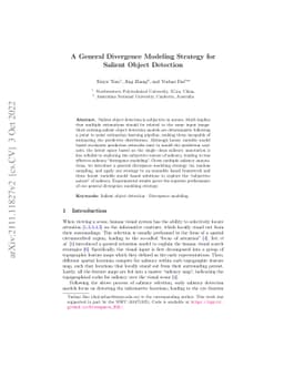 A General Divergence Modeling Strategy for Salient Object Detection