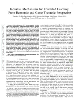 Incentive Mechanisms for Federated Learning: From Economic and Game
  Theoretic Perspective