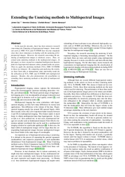 Extending the Unmixing methods to Multispectral Images