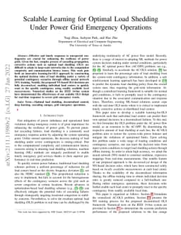 Scalable Learning for Optimal Load Shedding Under Power Grid Emergency
  Operations