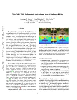 Mip-NeRF 360: Unbounded Anti-Aliased Neural Radiance Fields