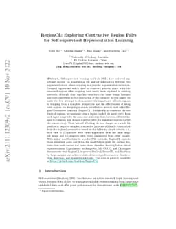 RegionCL: Can Simple Region Swapping Contribute to Contrastive Learning?