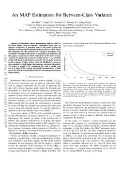An MAP Estimation for Between-Class Variance