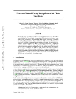 Few-shot Named Entity Recognition with Cloze Questions