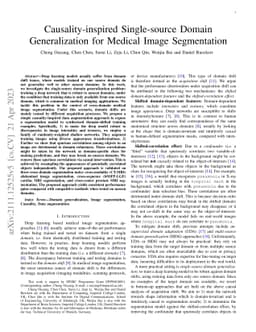 Causality-inspired Single-source Domain Generalization for Medical Image
  Segmentation