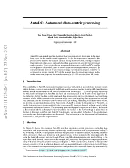 AutoDC: Automated data-centric processing