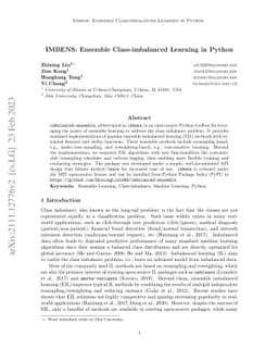 IMBENS: Ensemble Class-imbalanced Learning in Python