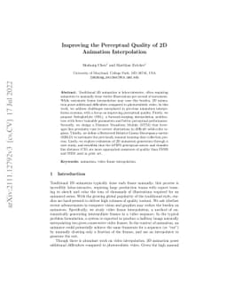 Improving the Perceptual Quality of 2D Animation Interpolation