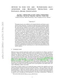 Attend to Who You Are: Supervising Self-Attention for Keypoint Detection
  and Instance-Aware Association