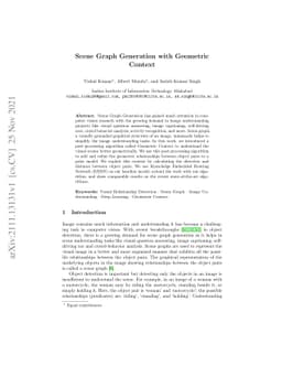Scene Graph Generation with Geometric Context