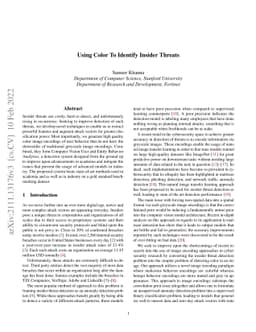 Using Color To Identify Insider Threats
