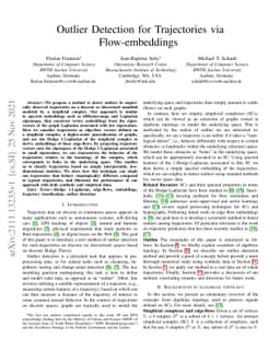 Outlier Detection for Trajectories via Flow-embeddings