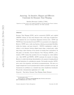 Amercing: An Intuitive, Elegant and Effective Constraint for Dynamic
  Time Warping