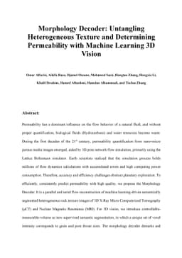 Morphology Decoder: A Machine Learning Guided 3D Vision Quantifying
  Heterogenous Rock Permeability for Planetary Surveillance and Robotic
  Functions