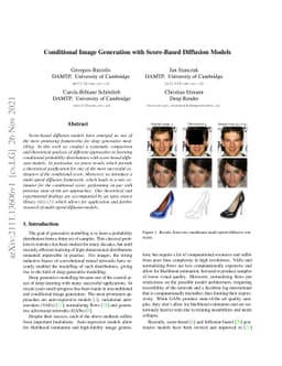 Conditional Image Generation with Score-Based Diffusion Models