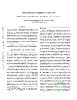 Hidden Markov Modeling over Graphs
