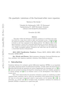 On quadratic variations of the fractional-white wave equation
