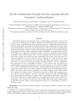 On the combination of graph data for assessing thin-file borrowers'
  creditworthiness