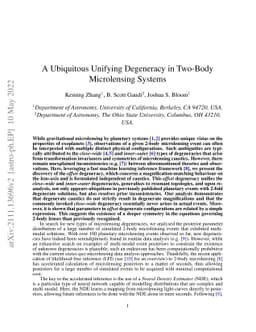 A Ubiquitous Unifying Degeneracy in Two-Body Microlensing Systems